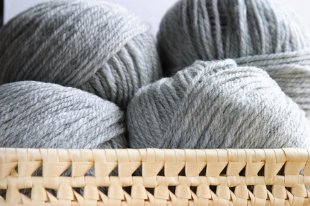 Gray ball of yarn