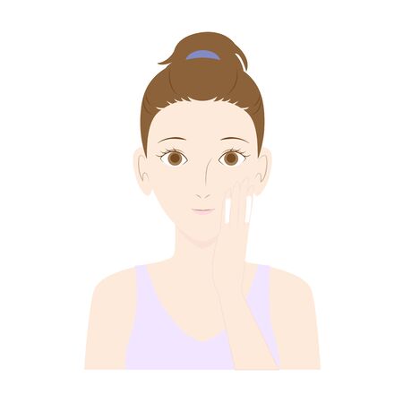 Women skin care lotionのイラスト素材
