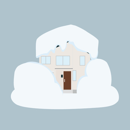 Tremendous snowfallのイラスト素材