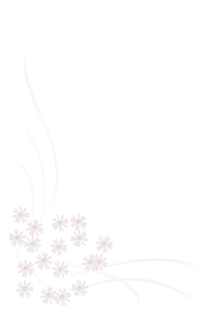 pink chrysanthemum on a white backgroundのイラスト素材