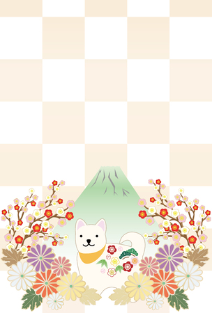 Postcard design of the dog vector illustration.のイラスト素材
