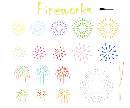 Illustration of fireworks.のイラスト素材