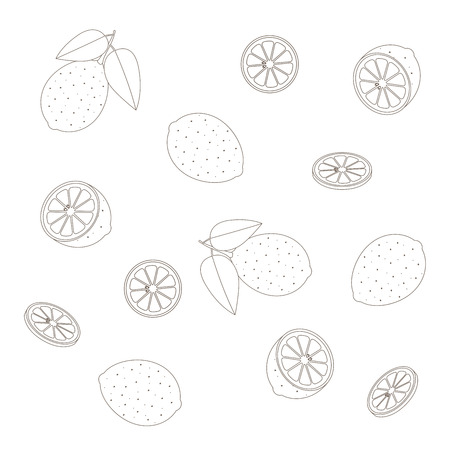 a seamless pattern of lemonsのイラスト素材