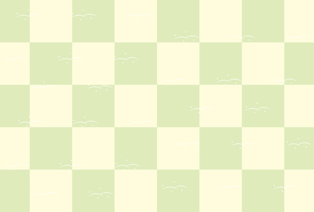 Pine tree and plum blossoms and checkerboard yearly image.のイラスト素材