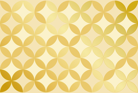 Background of traditional pattern Â· shippo-tsunagi Illustration: Gold version.