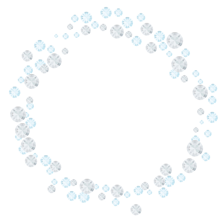 Illustration of circular frame of 2 color jewelry.のイラスト素材
