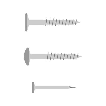 Illustration of a DIY tool screws and nails.のイラスト素材