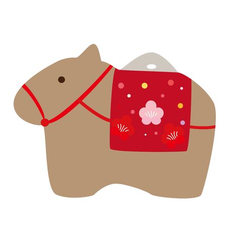 Vector illustration of cow figurine made of soil.のイラスト素材