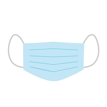 Illustration of creased mask of daily necessities.のイラスト素材