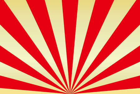 Celebration, radial background illustration (red gold).のイラスト素材