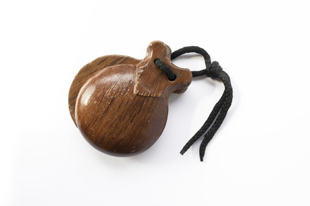 Castanets, music instruments, rhythm marker.の写真素材