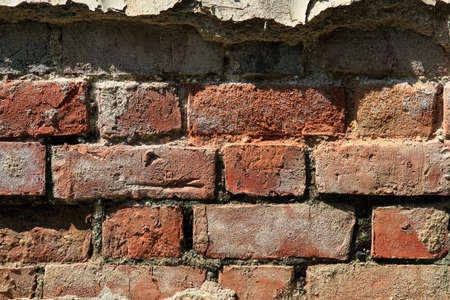 cracked concrete vintage brick wall background