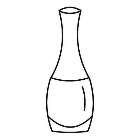 Nail polish bottle vector illustration icon, in black and white.のイラスト素材