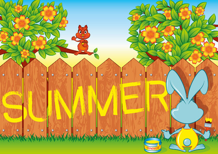 Summer Rabbitのイラスト素材