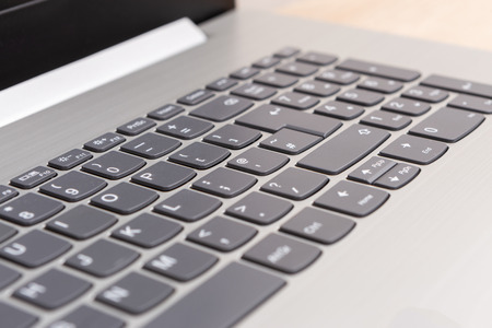 Notebook laptop keyboard selective focus close-upの写真素材