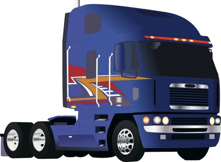 big blue powerful truckのイラスト素材