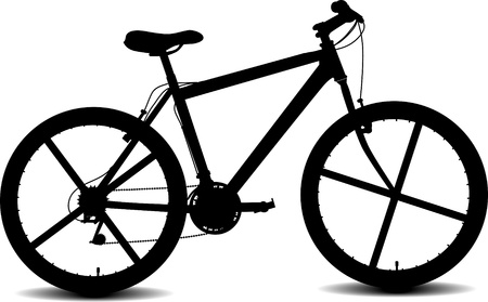 bycicle silhouetteのイラスト素材