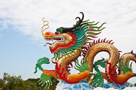 Chinese Dragon statue の写真素材