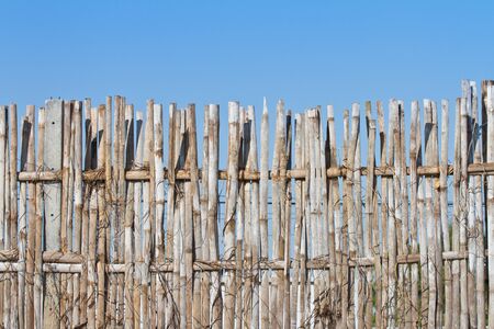Bamboo woven fenceの写真素材