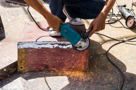 Grinding metalの写真素材