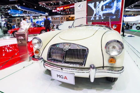 NONTHABURI - DECEMBER 6 MG MGA car on display at The 30th Thailand International Motor Expo on December 6, 2013 in Nonthaburi, Thailandのeditorial素材