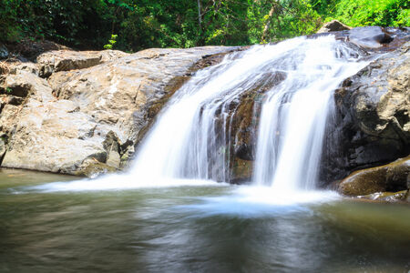 Pa La-U waterfall in Prachuap Khiri Khan province, Thailandの写真素材