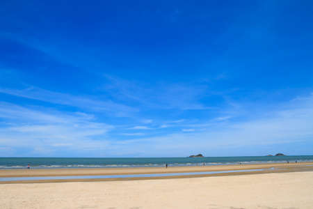 Beach in Hua Hin District, Thailandの写真素材