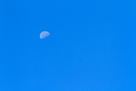 Moon on blue sky