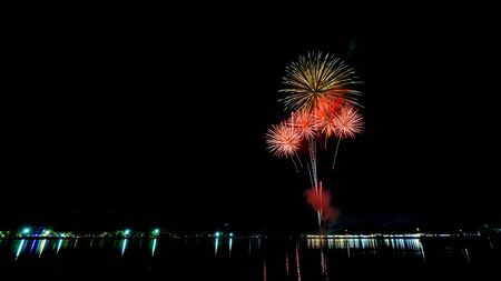 Fireworks at riversideの写真素材