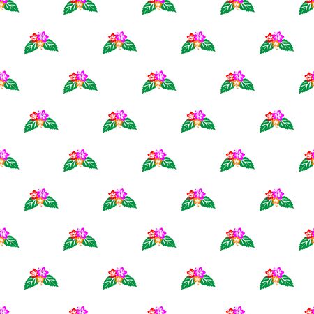 Hibiscus flower seamless pattern in vintageのイラスト素材