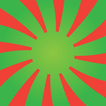 Vector of red and green sunburst backgroundのイラスト素材