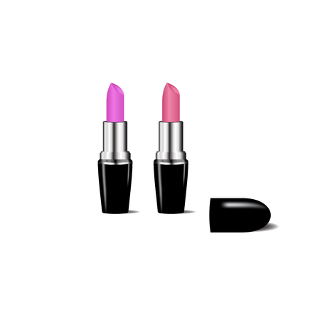 Vector illustration of lipstick on white backgroundのイラスト素材