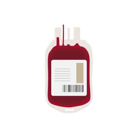 Whole blood bag on white background vector illustrationのイラスト素材