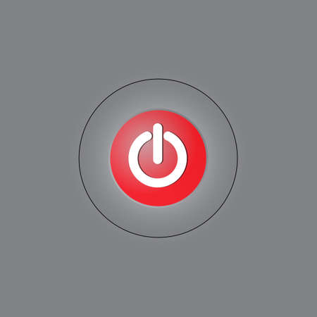 Red power button icon vector illustrationのイラスト素材