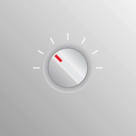 White turning knob vector illustrationのイラスト素材