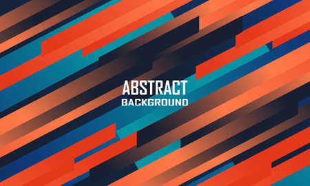 Modern abstract background and white text. Orange and blue tone abstract background. Modern abstract texture. Vector background abstract art style can be used in cover design, book design, poster, flyer, cd cover, website backgrounds or advertising.のイラスト素材