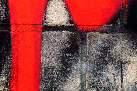 Red Black Weathered Grunge Stone Wall Rough Background Textureの写真素材