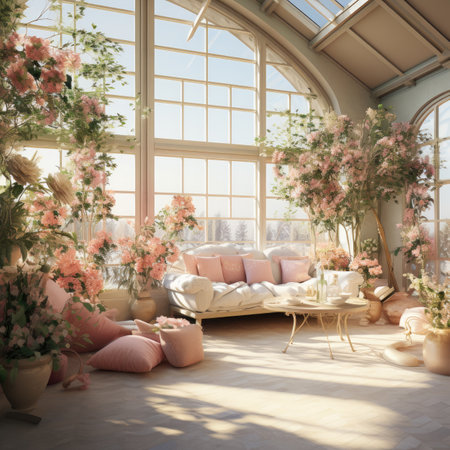 Flowers in the living roomの素材