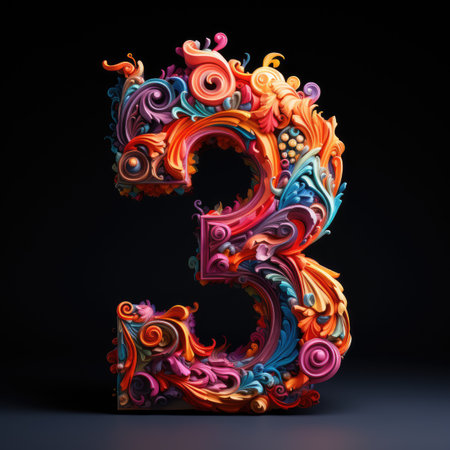 Colorful 3d letter B uppercase.の素材