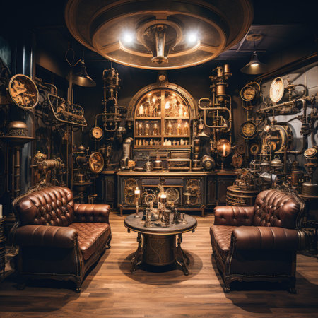 Luxury interior of an old house in the style of baroqueの素材