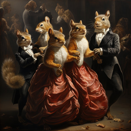 Funny couple of cats in a wedding dress. Vintage style.の素材