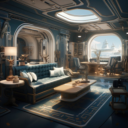 Interior of a cruise ship.の素材