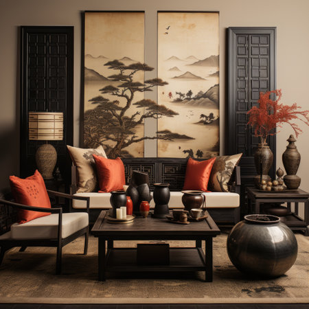 Interior of the living room in classic style.の素材