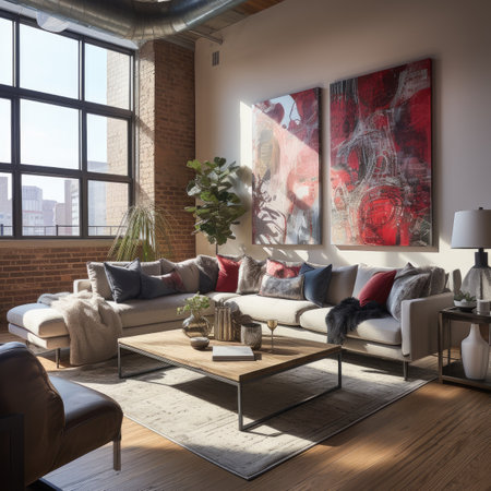 modern bright interiors apartment Living roomの素材