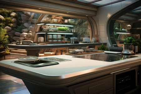 Interior of a modern kitchen.の素材