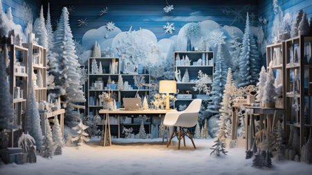 Merry Christmas and Happy New Year. Festive background.の素材