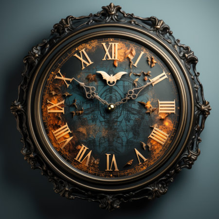 Vintage clock face with roman numerals.の素材