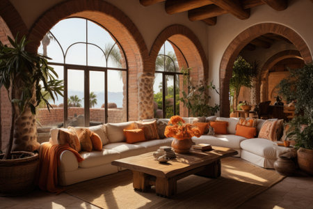 Interior of a villa in the tropics. Nobody insideの素材