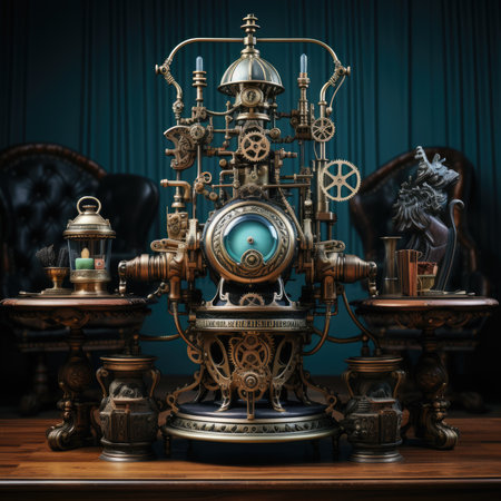 Vintage telephone in the interior of the room.の素材