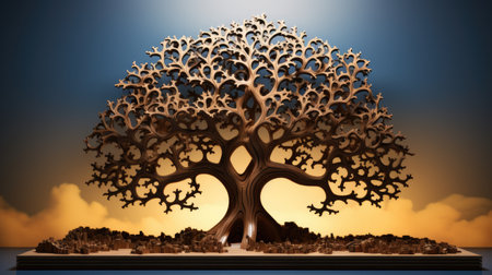 an old tree in the desert.の素材